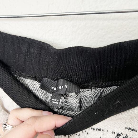 [Twenty Montreal] Black White Marble Abstract Print Knit Shorts Size Small S - Picture 9 of 11